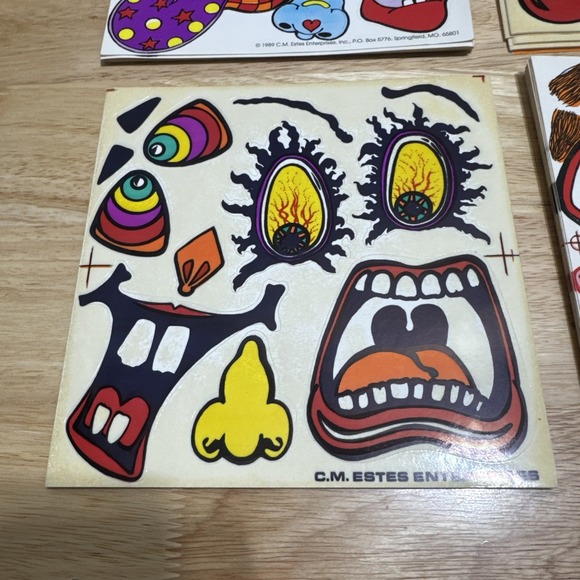 Vintage Halloween Pumpkin Face Stickers & The Egg Folks Stickers 1980s - Picture 6 of 13